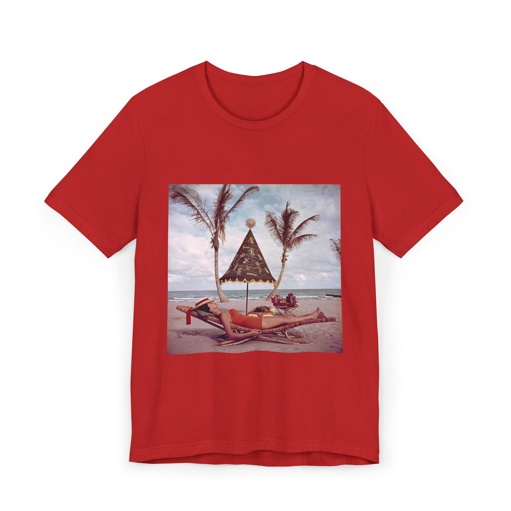 Vintage Christmas on the Beach Lightweight T-shirt