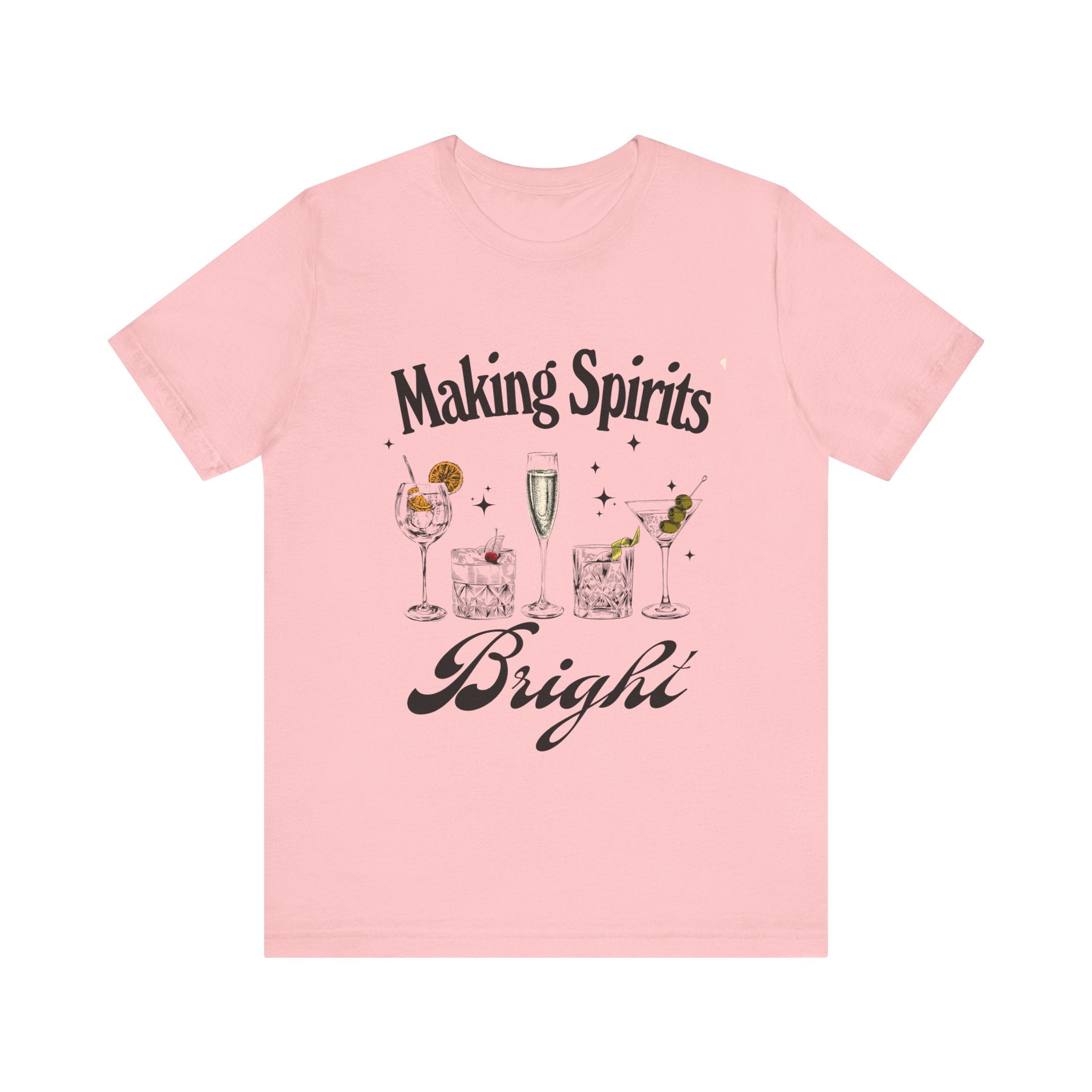 Making Spirits Bright T-Shirt – Holiday Cocktail Graphic Tee