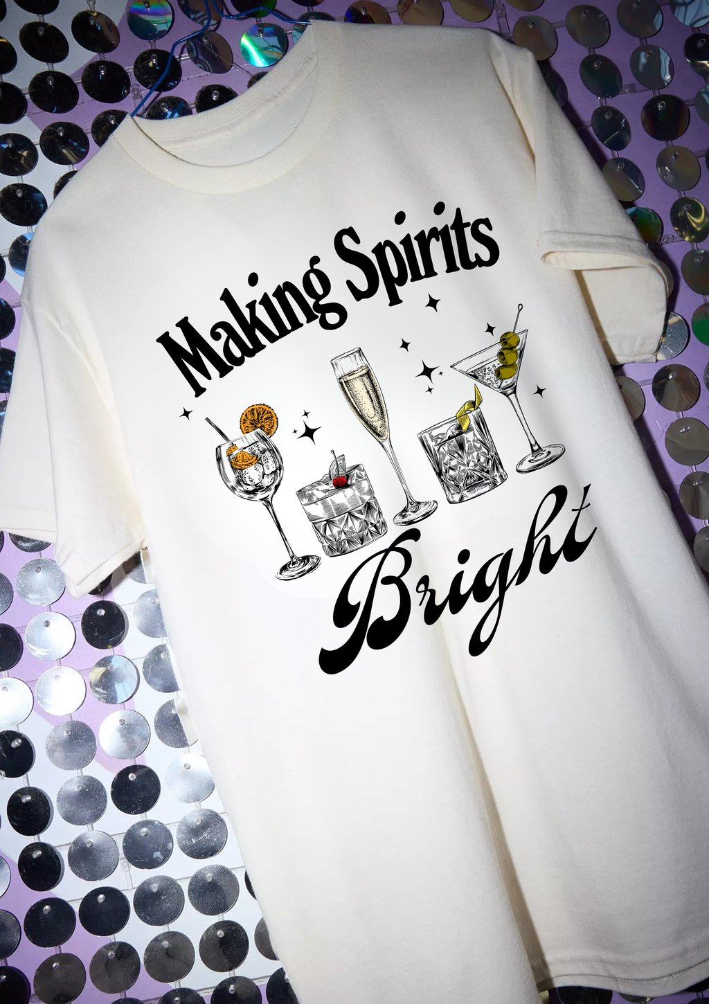 Making Spirits Bright T-shirt - Comfort Colors