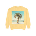 Vintage Christmas Palm Tree Crewneck Sweatshirt - Comfort Colors