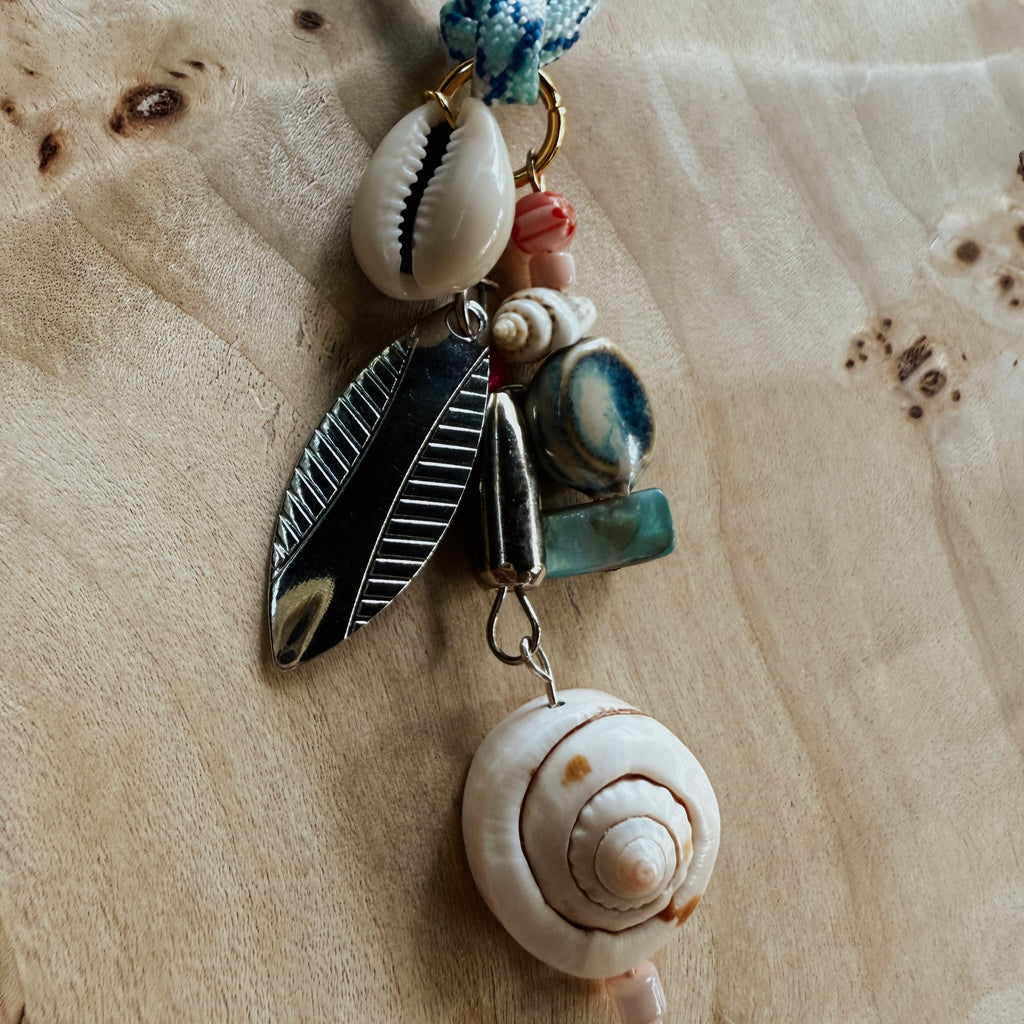 Neon Tetra Necklace – Handmade Fishing Lure & Shell Jewelry