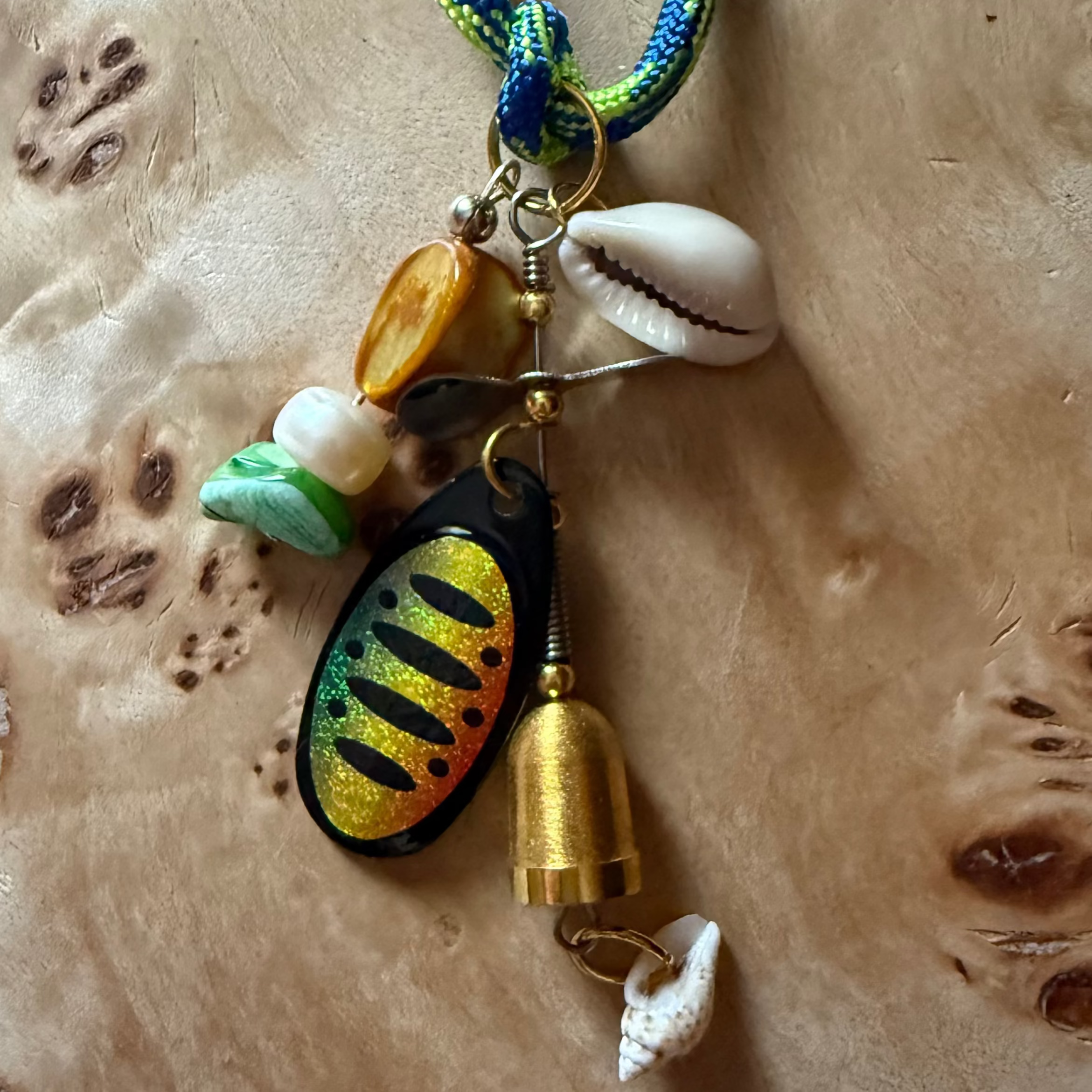 Dorado Necklace – Handmade Fishing Lure & Shell Jewelry