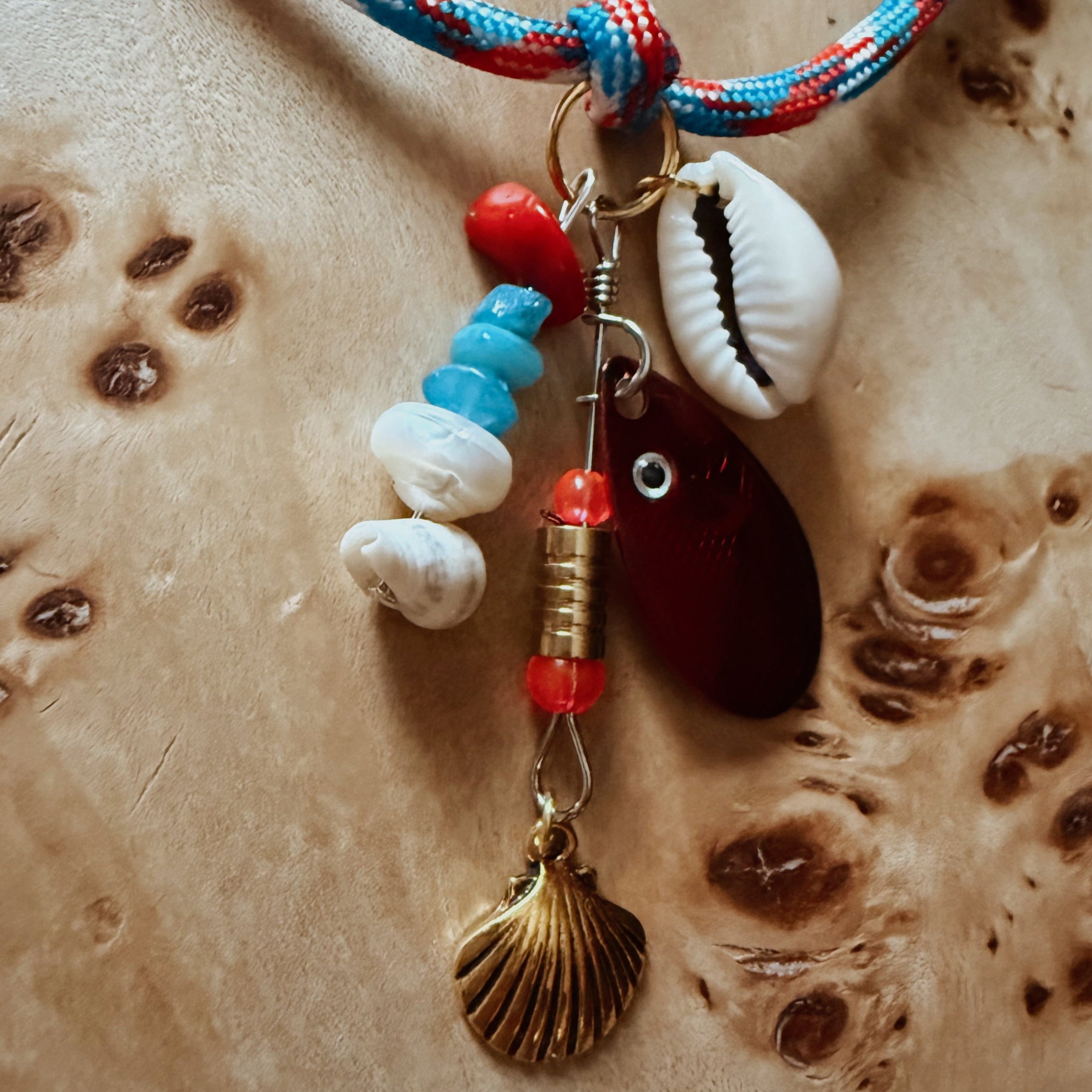 Skipjack Necklace – Handmade Fishing Lure & Shell Jewelry