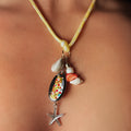 Yellowtail Snapper Necklace – Handmade Fishing Lure & Shell Jewelry